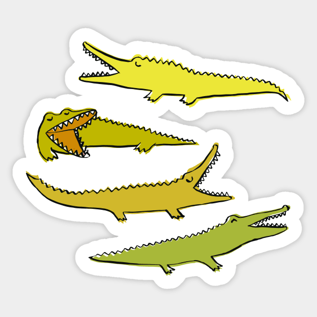 Crocodiles Sticker by Cecilia Mok